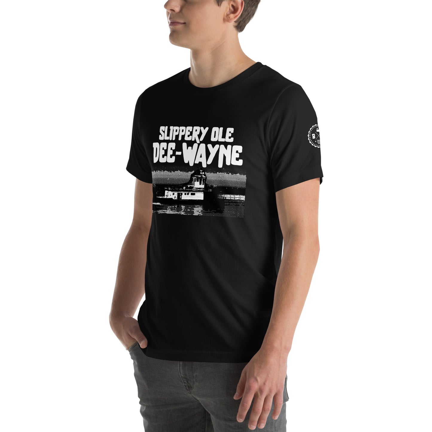 BLK Slippery Dee-Wayne Unisex t-shirt